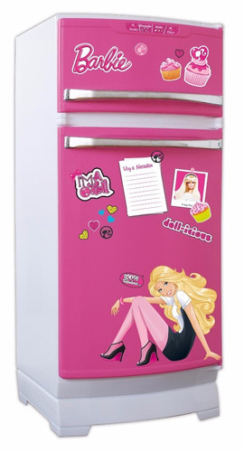 Barbie Glam Heladera Original Con Accesorios Miniplay