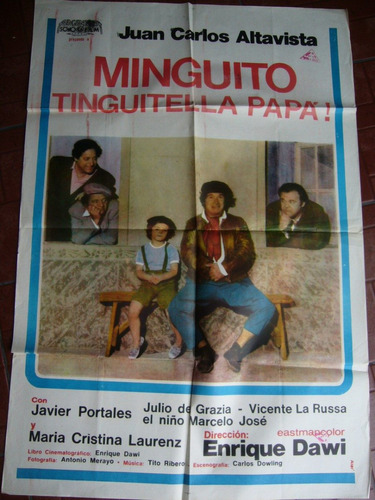 Poster De Cine / Minguito Tinguitella Papá / Año 1974