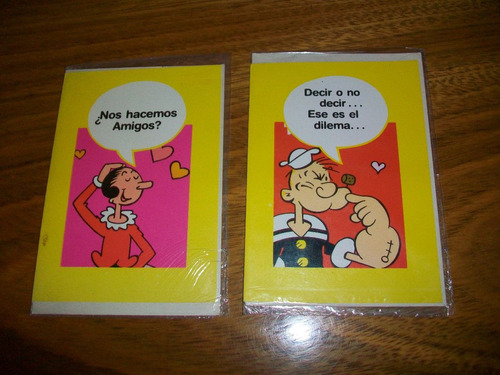 Popeye Y Olivia ,  Tarjetas Originales Notabil Del 90