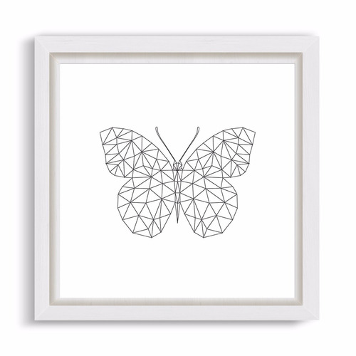 Cuadrito Box Blanco 20x20  - Origami Butterfly