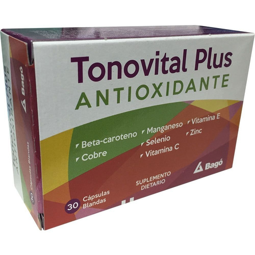 Tonovital Plus Antioxidante Suplemento Dietario X 30 Capsula