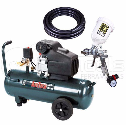 Compressor De Ar 9,5pés 50l Einhell 110v Pistola Kit Pintura