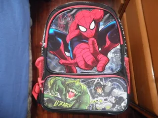 Mochila Importada De Spider Man + Paquete De Lapices