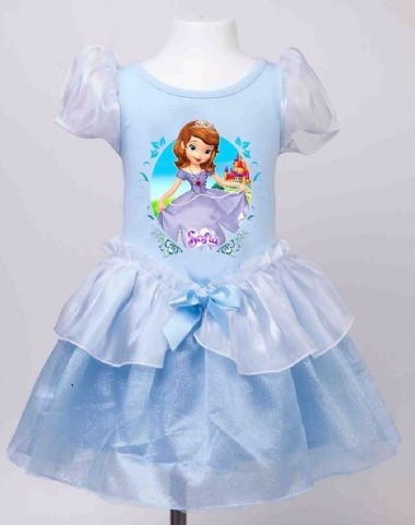 Vestido Fantasia Infantil Criança Princesinha Sofia Princesa