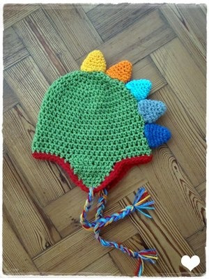 Gorro Dinosaurio Crochet!!!!