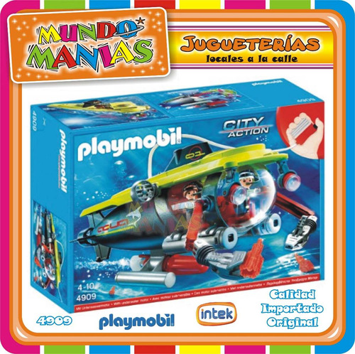 Playmobil 4909 - Submarino Con Motor - Mundo Manias | MercadoLibre