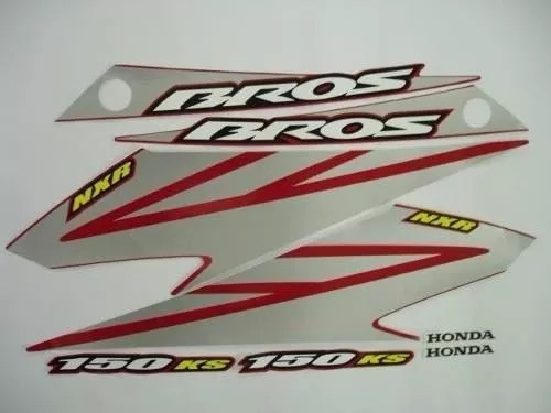 Kit Adesivos Honda Nxr 150 Bros Esd 2008 Vermelha - Lb10108