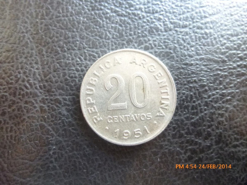 Moneda Argentina 20 Centavos 1951 (x865-x860