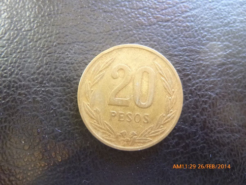 Moneda Colombia 20 Pesos 1989 (x712.