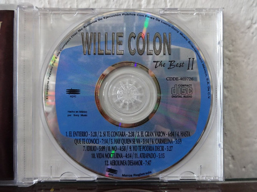 Willie Colón The Best 2 Cd (Usado)