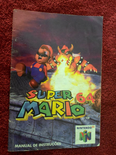 Manual Do Cartucho (jogo) Super Mario 64 Do Console Nintendo