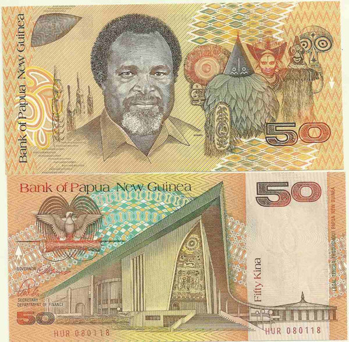 Billete Papua Nueva Guinea 50 Kina Año 1989 Oferta!!!