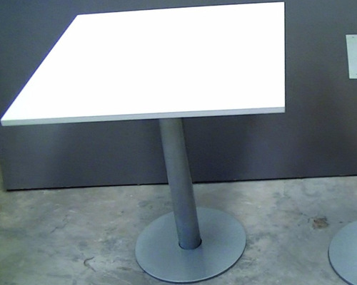 Mesa Para Bar Pie Central Tapa Fibromelamina 80x80cm O 80 Ø