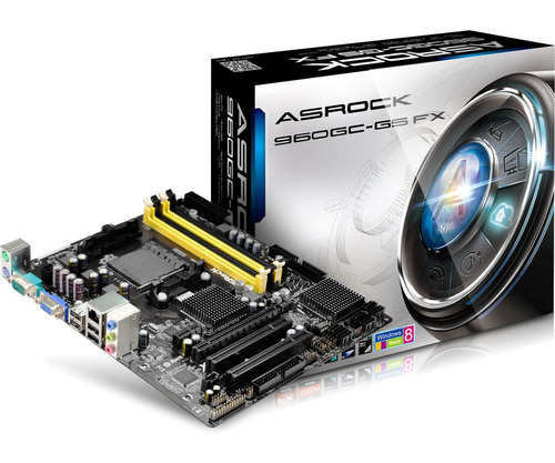 Placa Mãe Amd Asrock 960gc-gs Fx Am2 Am3 Am3+ 2 Ddr2 Ddr3