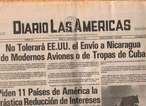 Diario Las Americas, 24 Junio 1984, Miami, Estados Unidos.