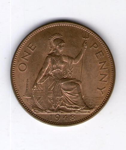 Gran Bretaña Moneda 1 Penny 1948 Km#845 Sc  - Argentvs