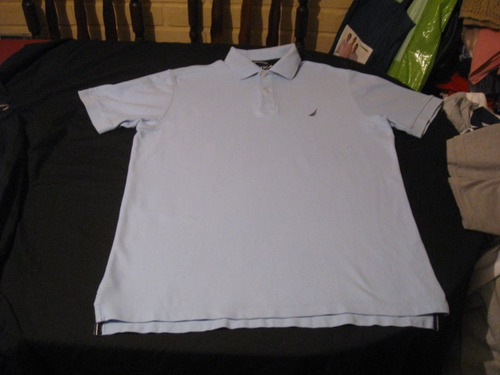 Polera Nautica Talla S Manga Corta Color Celeste