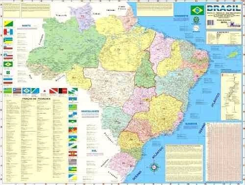 5 Mapas Do Brasil Ou Mundo ( Mundi ) 120 X 90cm - Enrolados