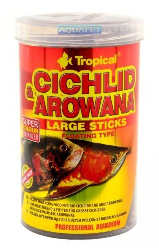 Ração Cichlid&arowana Large Sticks Tropical 75g 250ml