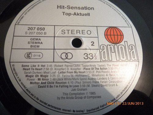 Vinilo Lp De Git Sensation Top -aktuell (u424
