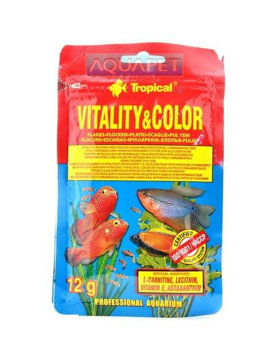 Ração Para Peixe Vitality&color Zip Lock Sachet 12g Tropical