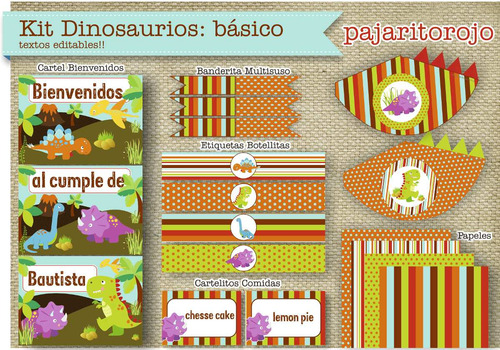 Kit Imprimible Dinosaurios