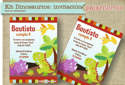 Kit Imprimible Dinosaurios