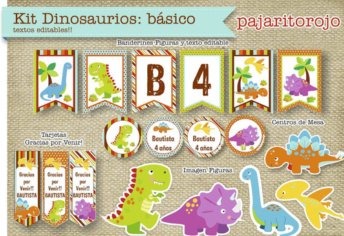 Kit Imprimible Dinosaurios