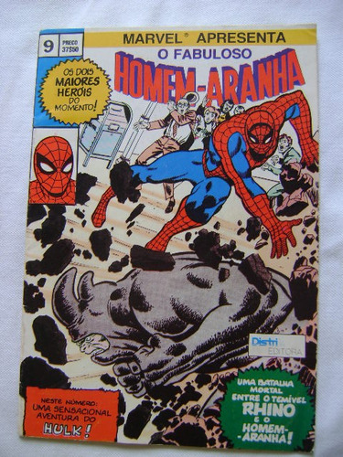 Hq Gibi Homem Aranha Nº9 Novembro 1983 Distri Editora Raro ! Lindo!