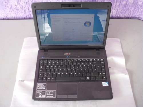 Notebook Kelow Dual Core T4300 2gb Hd 80gb Tela 14.1 Usado
