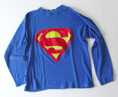 Remera Buzo Superman Manga Larga 100% Algodón