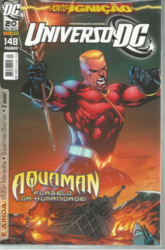 Universo Dc N° 20 - 2ª Serie - Aquaman Flagelo Da Humanidade! - 148 Páginas - Em Português - Editora Panini - Formato 17 X 26 - Capa Mole - Lacrada - 2012 -  Bonellihq Cx439 A23