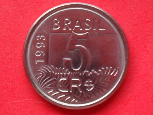 Moeda De 5 Cruzeiros Reais De 1993 - Arara