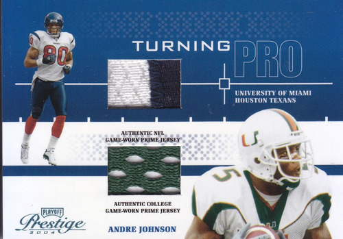 2004 Prestige College And Pro Prime Jersey Andre Johnson /25