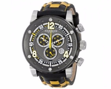 Reloj Akribos Xxiv Para Hombre Ak612yl Tablero Color Negro