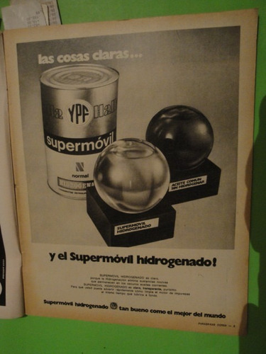 Publicidad Ypf Aceite Supermovil Año 1973