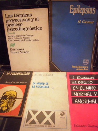 Lote X5 Libros Psicologia, Boutonier/ Lagache/  Filloux