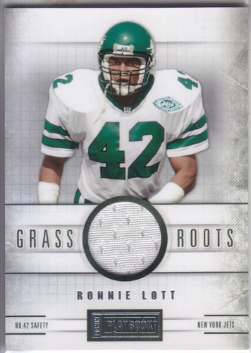 2011 Panini Playbook Grass Roots Jersey Ronnie Lott S /49