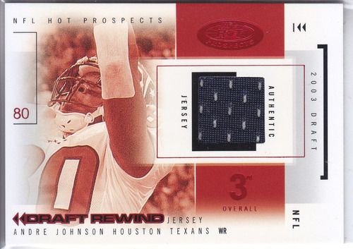 2004 Fleer Hot Prospects Draft Jersey Andre Johnson Wr /10