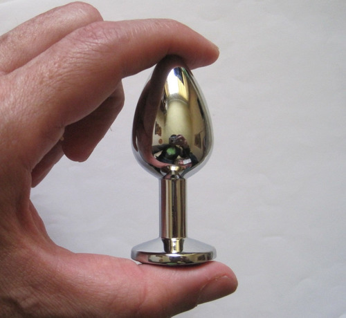 Plug Dilatador Anal Metálico Joya 7 X 2,8 Cm/ Placer Erótico