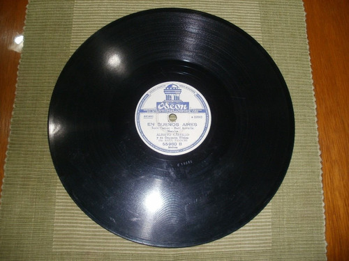 Antiguo Disco De Pasta 78 Rpm Alberto Castillo Y Orquesta