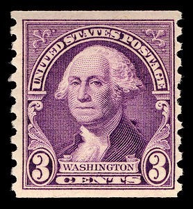 Filatelia Sello Unitrd States Postage Washinton 3 Cents 1919