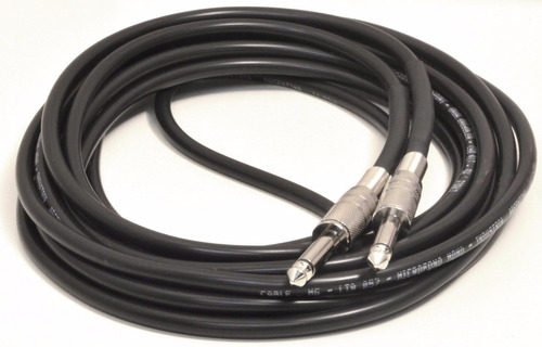 Imagen 1 de 3 de Cable Plug 1/4 A Plug 1/4  Conectores Metalicos 9 Mts