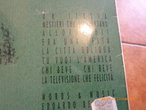 Vinilo Lp -edoardo Bennato Ok Italia (u354