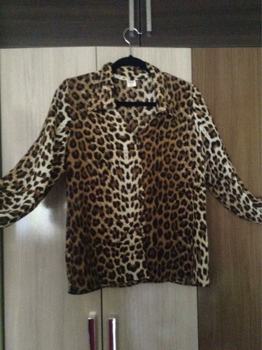 Blusa Animal Print Gasa M