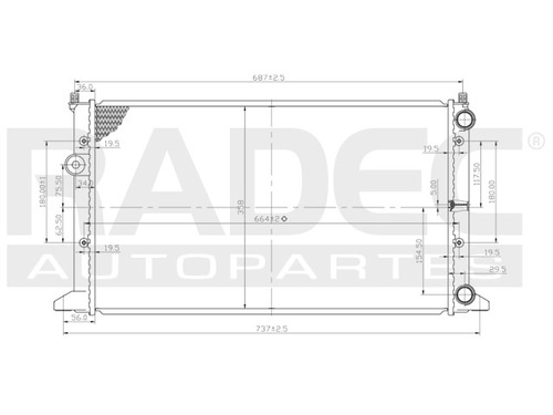 Radiador  Golf/jetta 93-99 L4 1.8/2.0 Lts Automatico