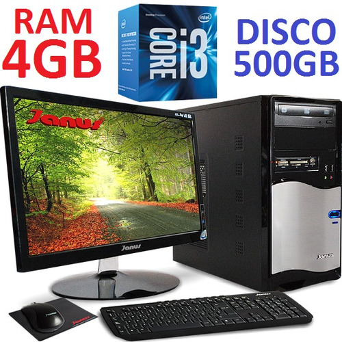 Computador Core I3 6100 500gb Ram Ddr4 4gb Led 20 Hdmi Pc