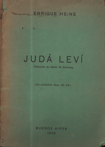 Juda Levi Enrique Heine Libreria Merlin 