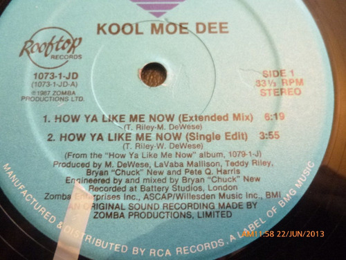 Vinilo Lp Kool Moe Dee -how Ya Like Me Now (u439
