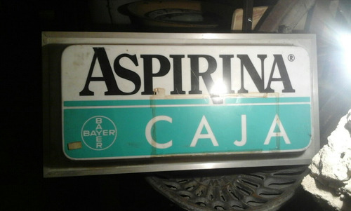 Cartel Aspirina Luminoso 60 X 35 Cns
